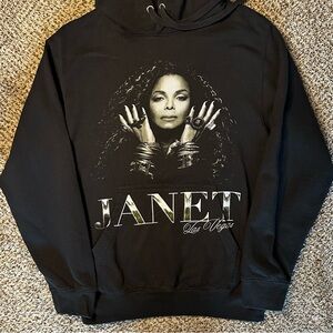 JACKSON Black Janet Jackson Las Vegas Graphic Hoodie